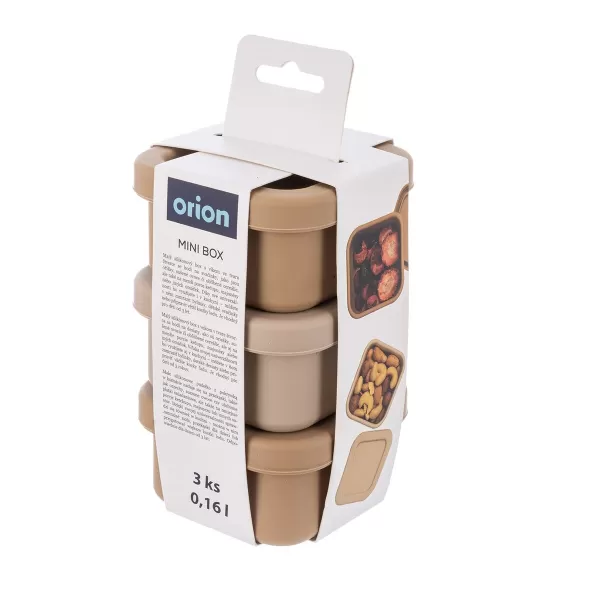 Box silikon mini čtverec 0,16 l 3 ks mix
