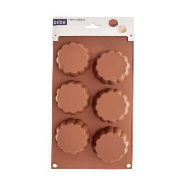 Forma silikon košíčky 6 hnědá