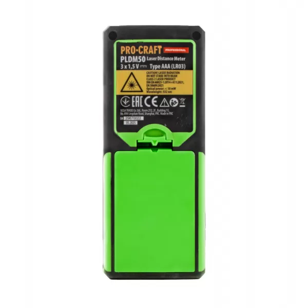 PROCRAFT Laserový měřič vzdálenosti PLDM 50