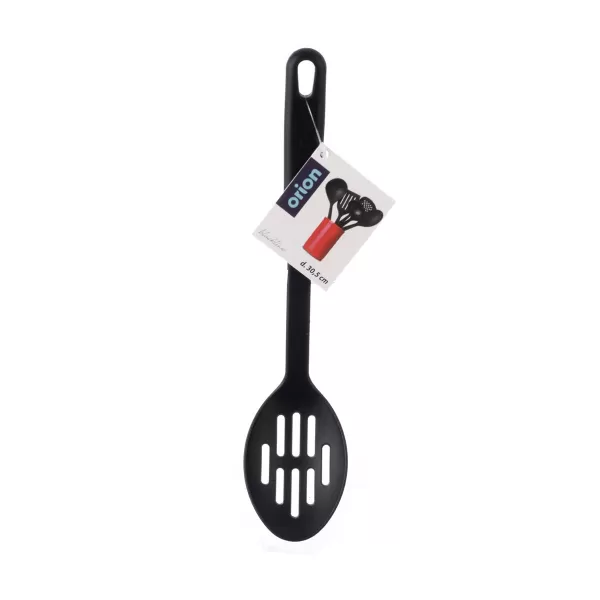 Naběračka lžíce termoplast PBT děrovaná BLACKLINE 30,5x6,6 cm