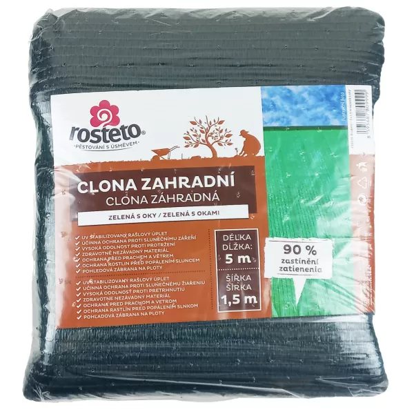 Clona zahradní 90% Rosteto - 5 x1,5 m role zelená s oky