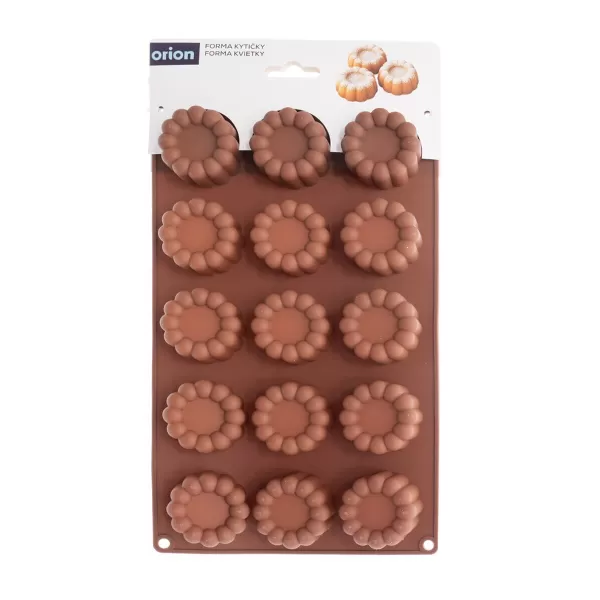 Forma silikon kytičky 15 hnědá