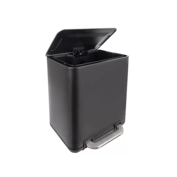 Koš odp. nerez/UH s pedálem Exclusive BLACK 6 l
