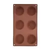 Forma silikon polokoule 6 hnědá