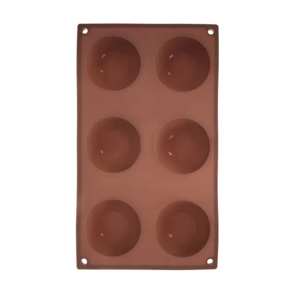 Forma silikon polokoule 6 hnědá