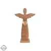 Anděl dřevo MANGO srdce kov v. 26 cm