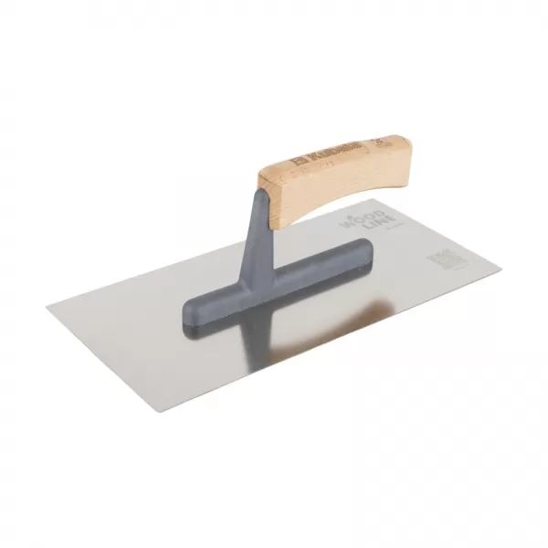 XT Hladítko nerez hladké WOOD LINE dřevěná rukojeť 130x270mm
