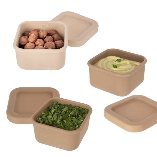 Box silikon mini čtverec 0,16 l 3 ks mix