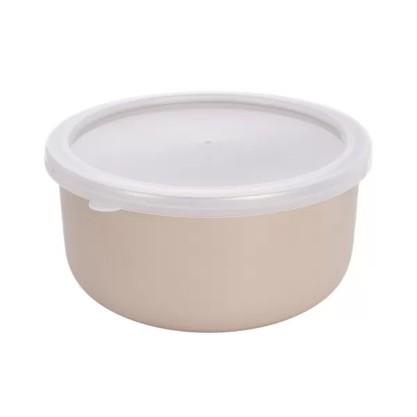 Miska smalt Lem+UH víčko pr. 16,5 cm béžová