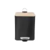 Koš odp. nerez/UH s pedálem+bam.víko BLACK 5 l