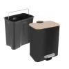 Koš odp. nerez/UH s pedálem+bam.víko BLACK 5 l
