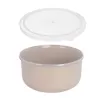 Miska smalt Lem+UH víčko pr. 16,5 cm béžová