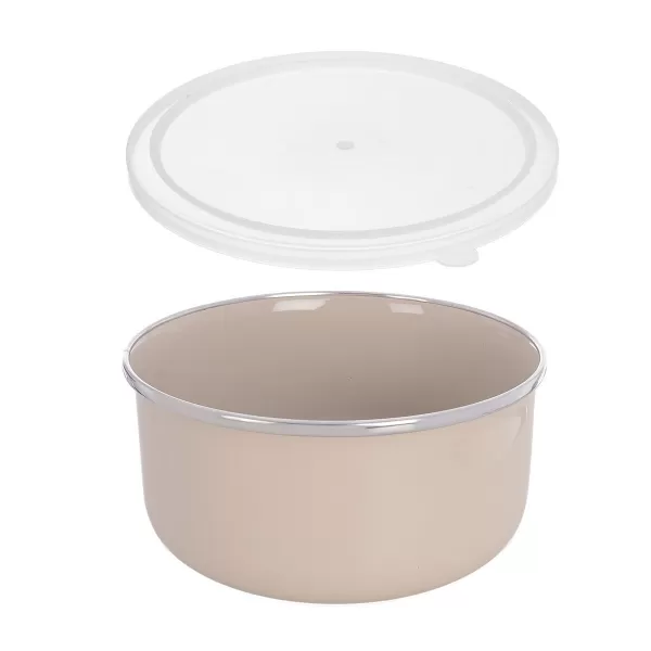 Miska smalt Lem+UH víčko pr. 16,5 cm béžová