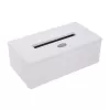 Box dřevo na papírové kapesníky bílá