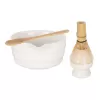 Matcha tea porcelán/bambus set