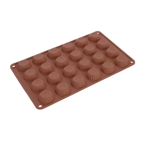 Forma silikon košíčky mini 24 hnědá