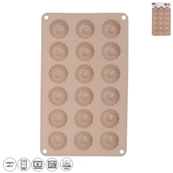 Forma silikon mini věnečky 18 béžová