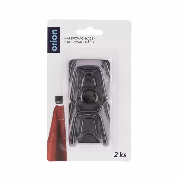 Háček-držák kov nalepovací čtverec RADKA 2 ks