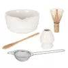 Matcha tea porcelán/bambus set