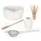 Matcha tea porcelán/bambus set