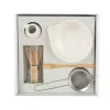 Matcha tea porcelán/bambus set