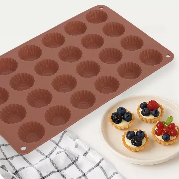 Forma silikon košíčky mini 24 hnědá