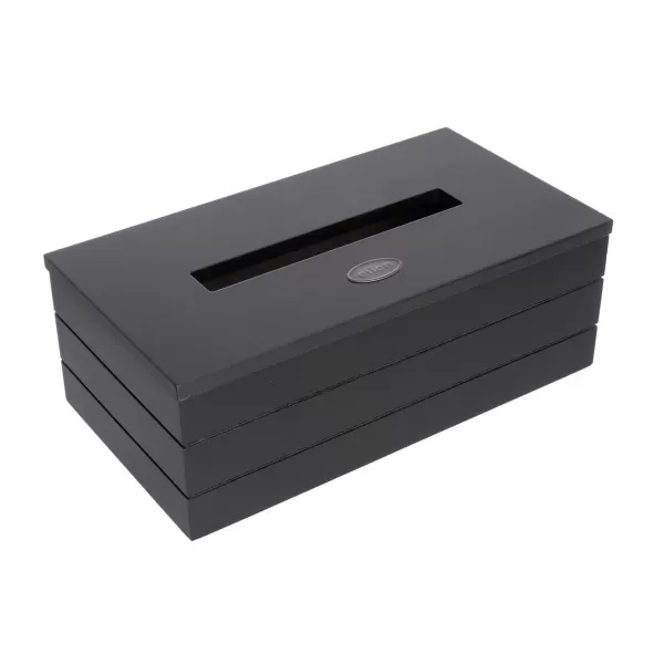 Box dřevo na papírové kapesníky černá