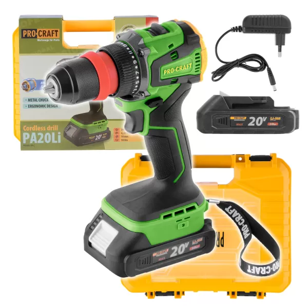 PROCRAFT Aku vrtací šroubovák PA20LiDFR