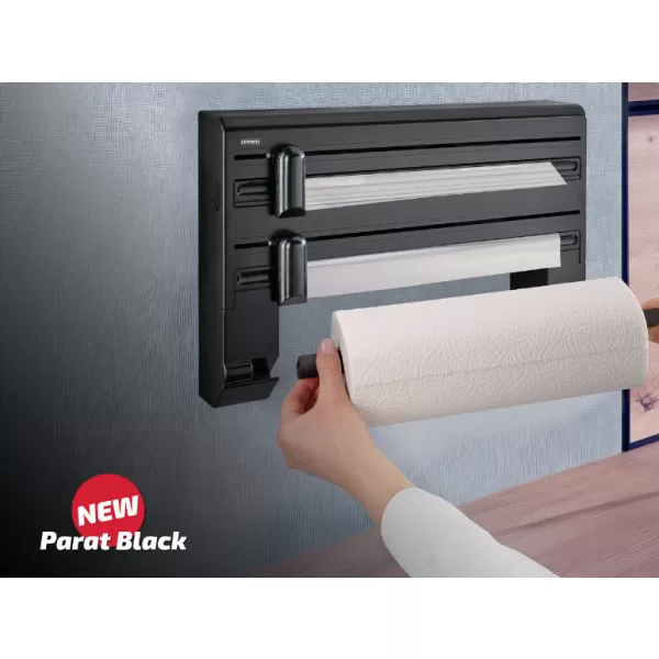 Nástěnný držák rolí Parat Black LEIFHEIT 25794
