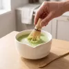 Matcha tea porcelán/bambus set