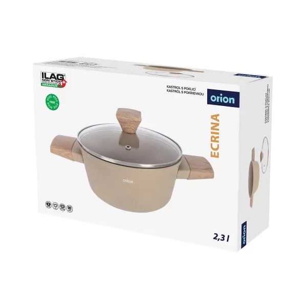 Kastrol ECRINA 2,3 l poklice sklo