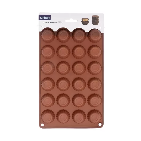 Forma silikon košíčky mini 24 hnědá
