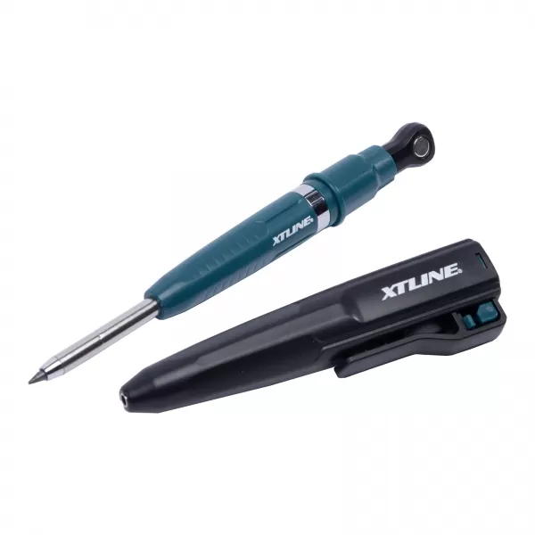 XT Mechanická truhlářská tužka s magnetem,pouzdrem a ořezávátkem 155mm - blistr