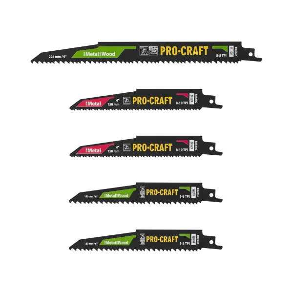 PROCRAFT Sada pilových plátků do pily ocasky SB5