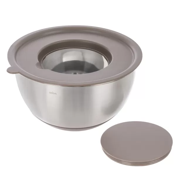 Mísa nerez šlehací+UH víko BEIGE pr. 21,7 cm