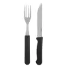 Steak set nůž+vidlička nerez/UH černá