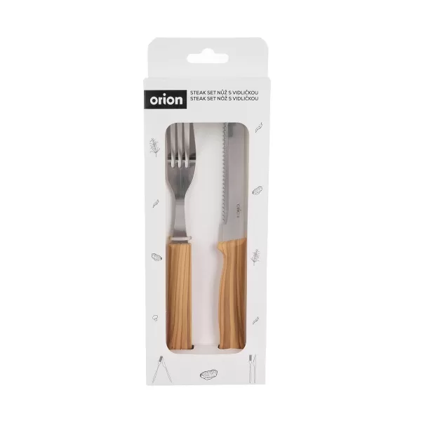 Steak set nůž+vidlička nerez/UH