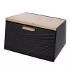 Chlebovka plech/bambus 35,5x21,5x21 cm BLACK