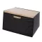 Chlebovka plech/bambus 35,5x21,5x21 cm BLACK