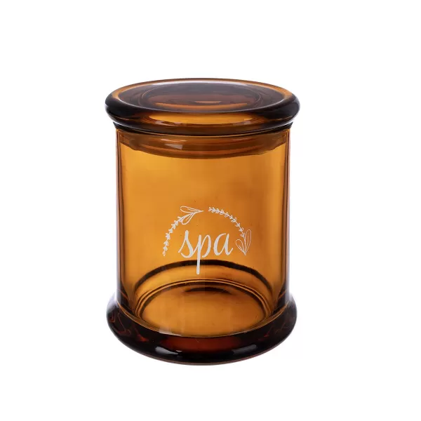 Dóza kosmetická hnědé sklo+víčko SPA 330 ml