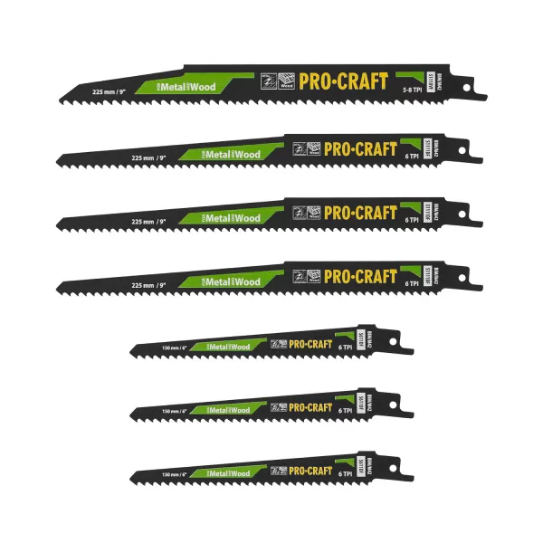 PROCRAFT Sada pilových plátků do pily ocasky SB12
