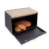 Chlebovka plech/bambus 35,5x21,5x21 cm BLACK
