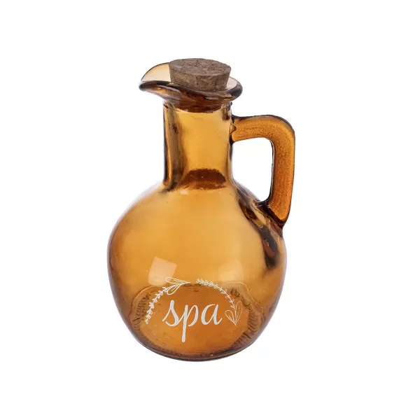 Lahvička hnědé sklo/korek zátka SPA 180 ml