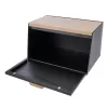 Chlebovka plech/bambus 35,5x21,5x21 cm BLACK
