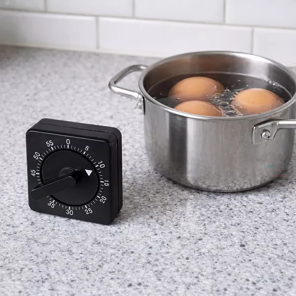Minutka kuchyňská UH mechanická černá+magnet