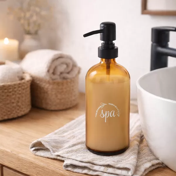 Dávkovač mýdla hnědé sklo/UH SPA 500 ml