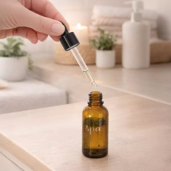 Lahvička kosmetická hnědé sklo/UH s pipetou SPA 30 ml