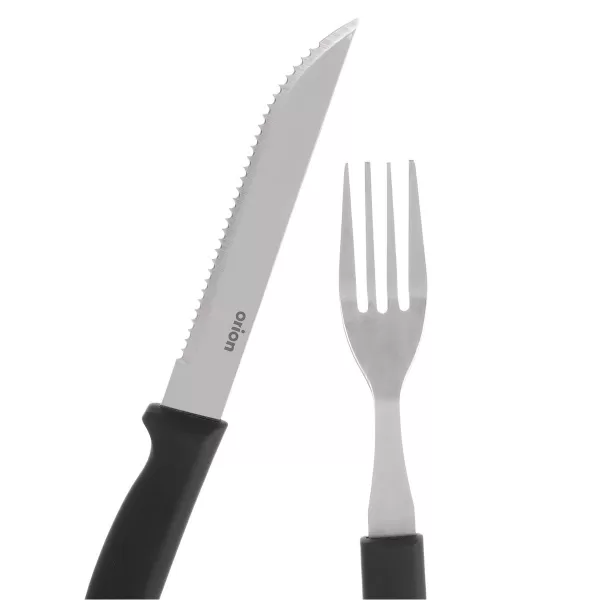 Steak set nůž+vidlička nerez/UH černá
