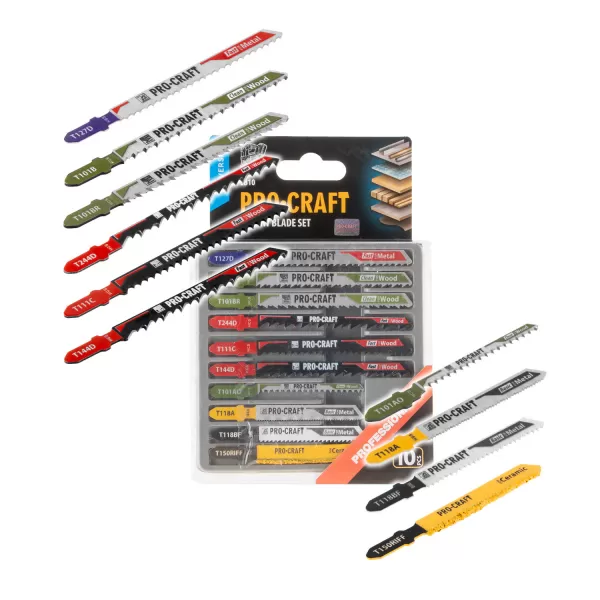 PROCRAFT Sada pilových listů do přímočaré pily JB10