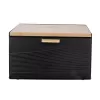 Chlebovka plech/bambus 35,5x21,5x21 cm BLACK